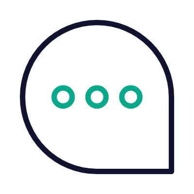 Chat Dots, Animated Icon, Outline