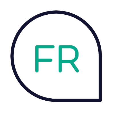 Chat French, Animated Icon, Outline
