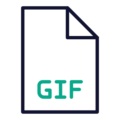File GIF, Animated Icon, Outline