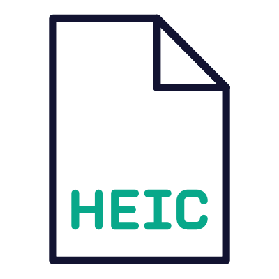 File HEIC, Animated Icon, Outline