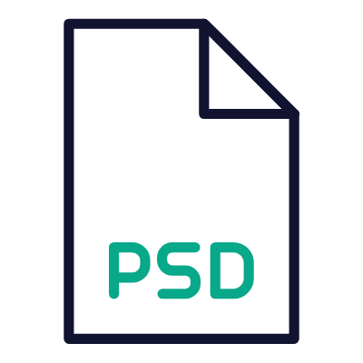 File PSD, Animated Icon, Outline