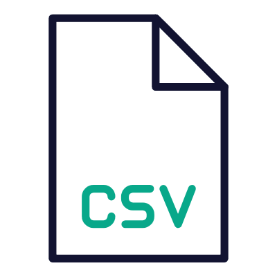 File CSV, Animated Icon, Outline