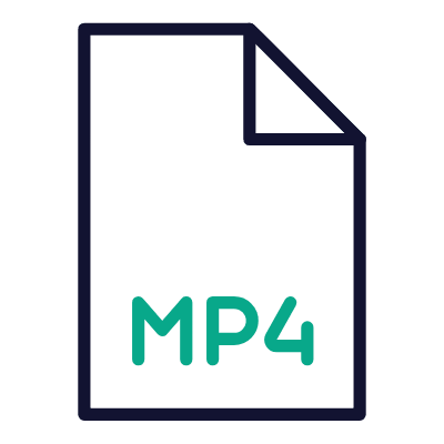 File MP4, Animated Icon, Outline