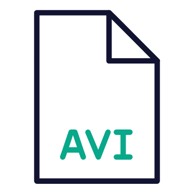 File AVI, Animated Icon, Outline