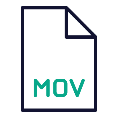 File MOV, Animated Icon, Outline