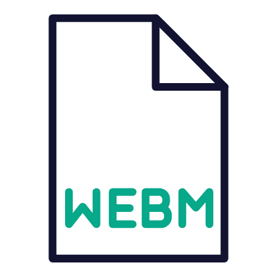 File WEBM, Animated Icon, Outline