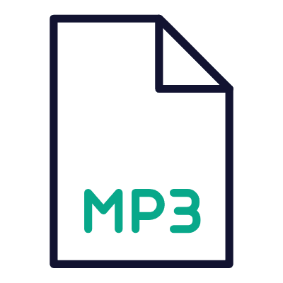 File MP3, Animated Icon, Outline