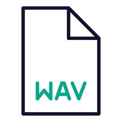 File WAV, Animated Icon, Outline