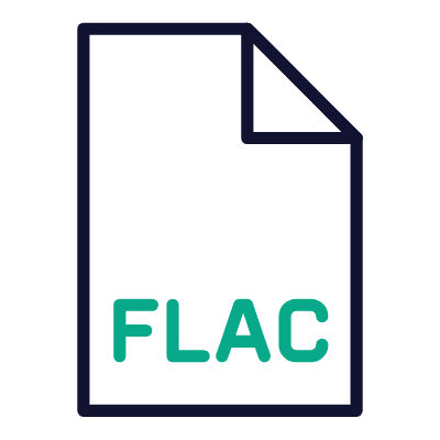 File FLAC, Animated Icon, Outline