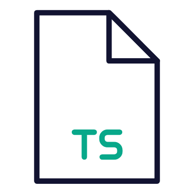 File TS, Animated Icon, Outline