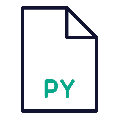 File PY, Animated Icon, Outline
