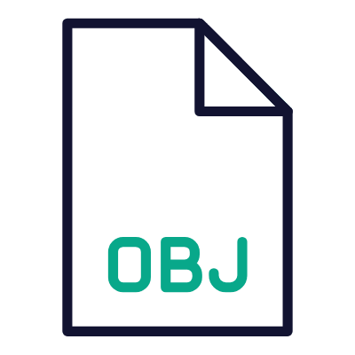 File OBJ, Animated Icon, Outline