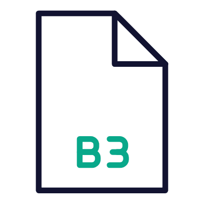 File B3, Animated Icon, Outline