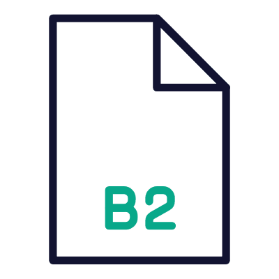 File B2, Animated Icon, Outline