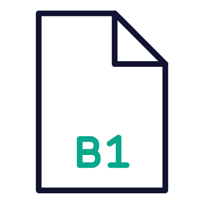 File B1, Animated Icon, Outline