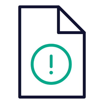 File Warning, Animated Icon, Outline
