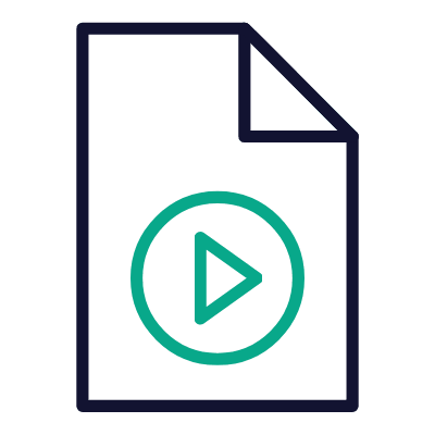 File Video, Animated Icon, Outline