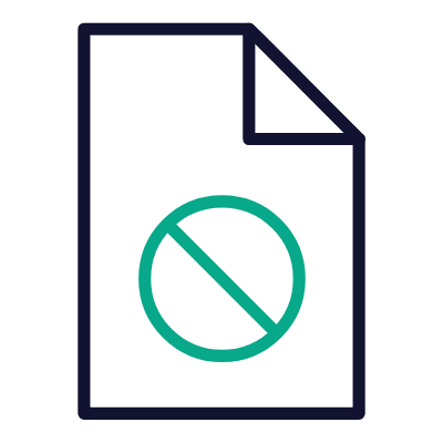 File Ban, Animated Icon, Outline