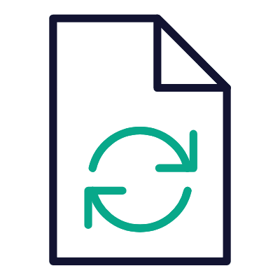File Refresh, Animated Icon, Outline