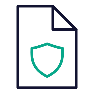 File Shield, Animated Icon, Outline