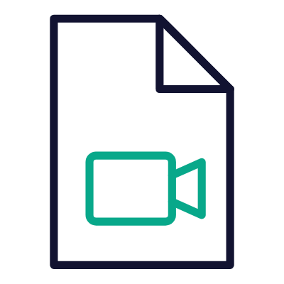 File Videocam, Animated Icon, Outline