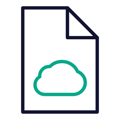 File Cloud, Animated Icon, Outline