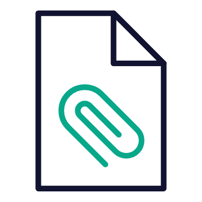 File Paperclip, Animated Icon, Outline