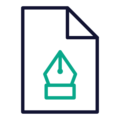 File Pen, Animated Icon, Outline