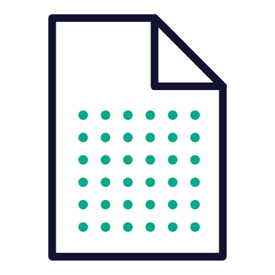 File Dotted, Animated Icon, Outline