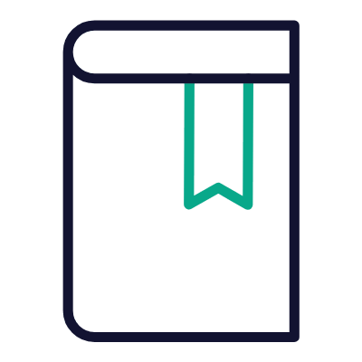 Book Bookmark, Animated Icon, Outline