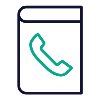 Phone Book, Animated Icon, Outline