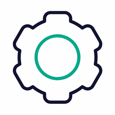 Cog, Animated Icon, Outline
