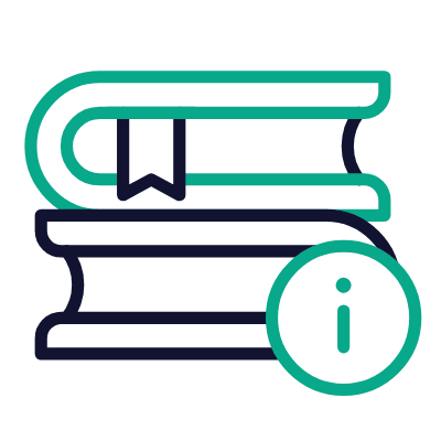 Books Info, Animated Icon, Outline