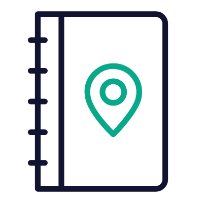 Notebook Pin, Animated Icon, Outline