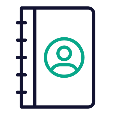 Notebook Avatar, Animated Icon, Outline
