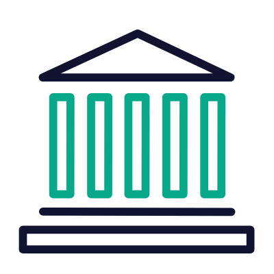 Bank, Animated Icon, Outline