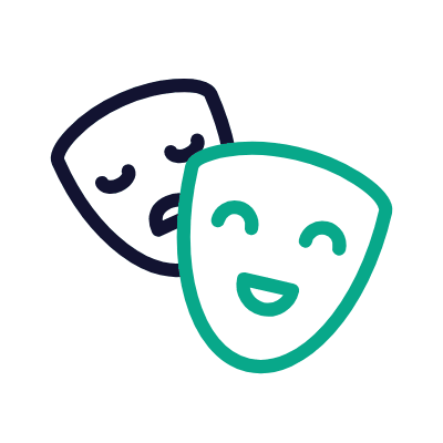 Drama, Animated Icon, Outline