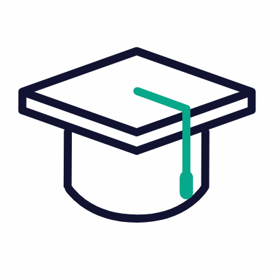 Student Cap, Animated Icon, Outline