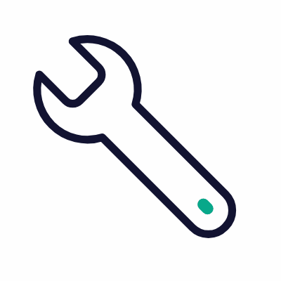 Wrench, Animated Icon, Outline