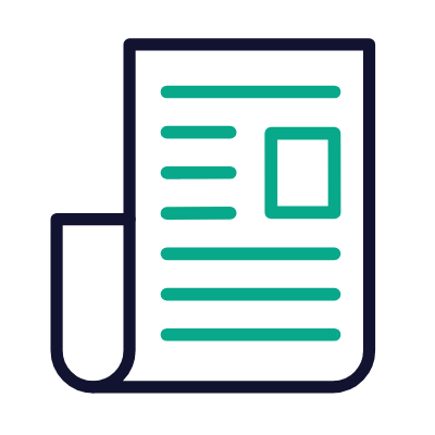 Newspaper, Animated Icon, Outline
