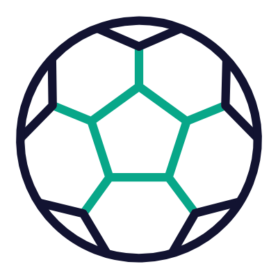 Football Ball, Animated Icon, Outline