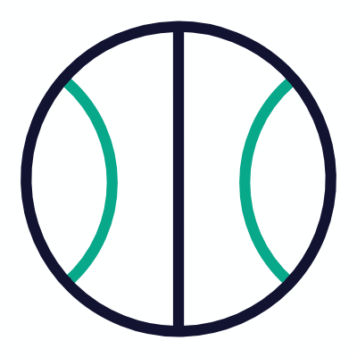 Basketball Ball, Animated Icon, Outline