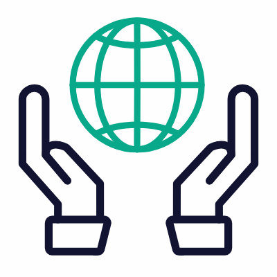 World Care, Animated Icon, Outline