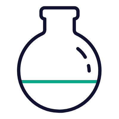Rounded Flask, Animated Icon, Outline