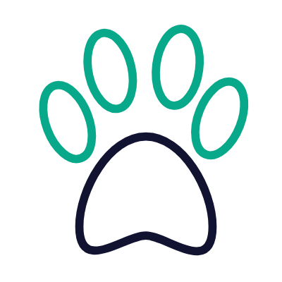 Pet Print, Animated Icon, Outline