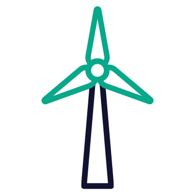 Wind Turbine, Animated Icon, Outline