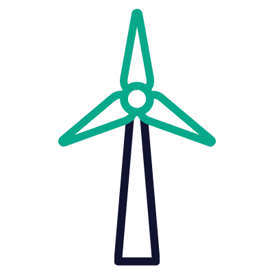 Windmill, Animated Icon, Outline