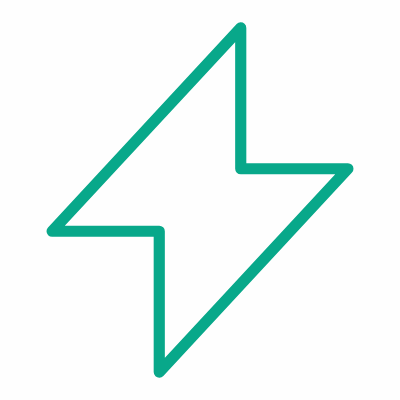 Bolt, Animated Icon, Outline