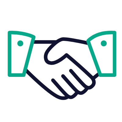 Handshake, Animated Icon, Outline