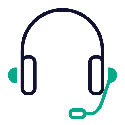 Headset Microphone, Animated Icon, Outline
